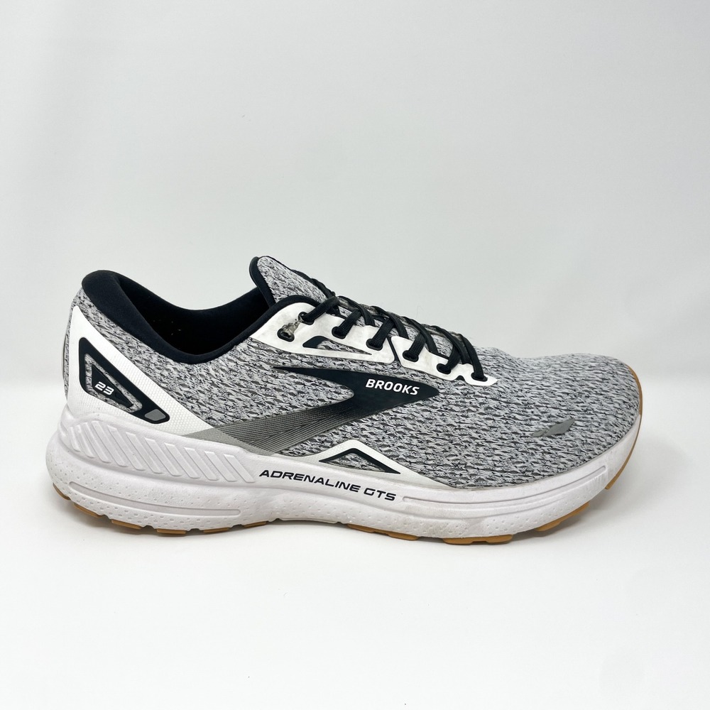 Brooks Adrenaline GTS 23 Mens 11.5 Grey White Road Running Shoes Sneaker Gym